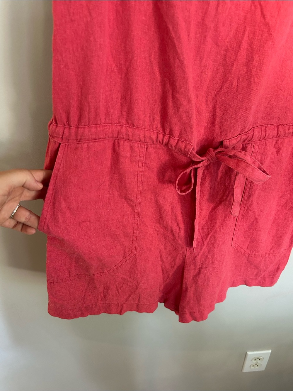 GAP Linen Blend Pink Romper - Picture 3 of 9